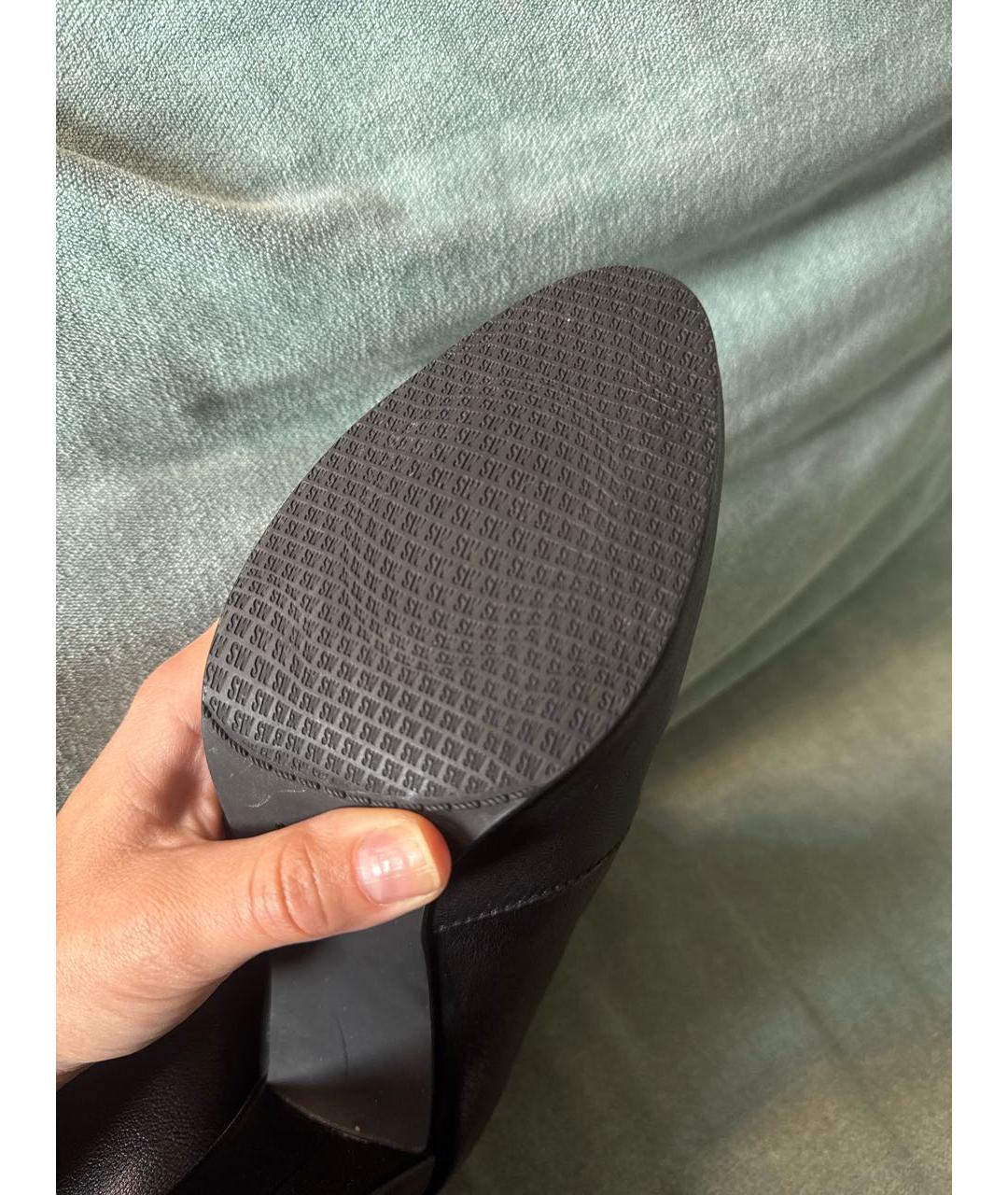 STUART WEITZMAN Черные кожаные ботфорты, фото 7