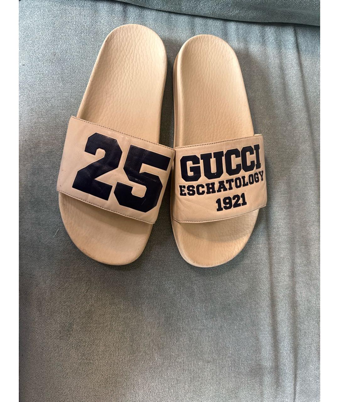 GUCCI Бежевые шлепанцы, фото 2
