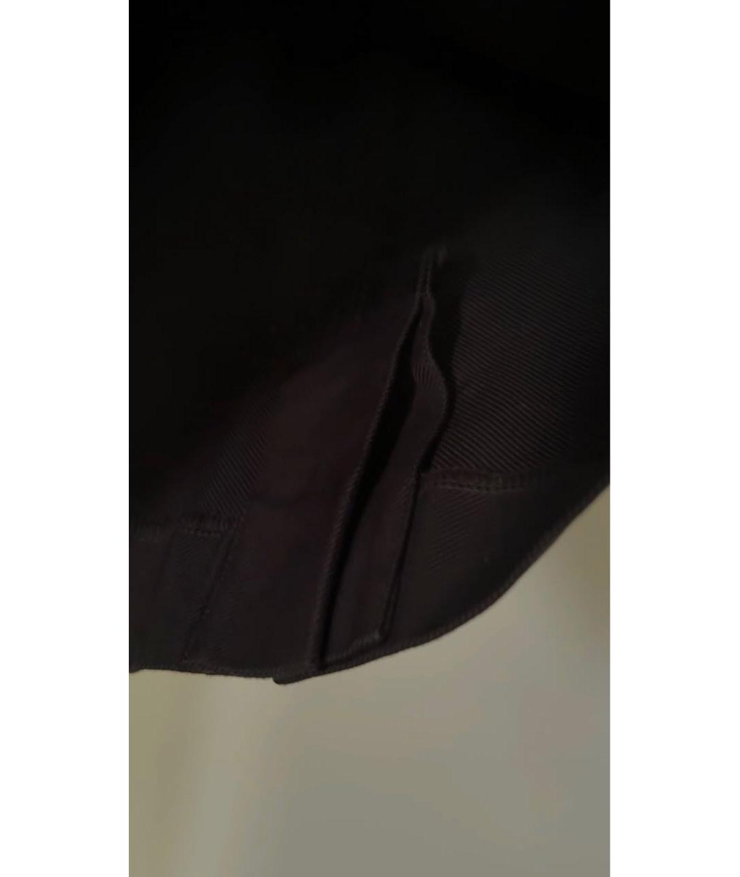 SAINT LAURENT Темно-синяя хлопковая юбка мини, фото 5
