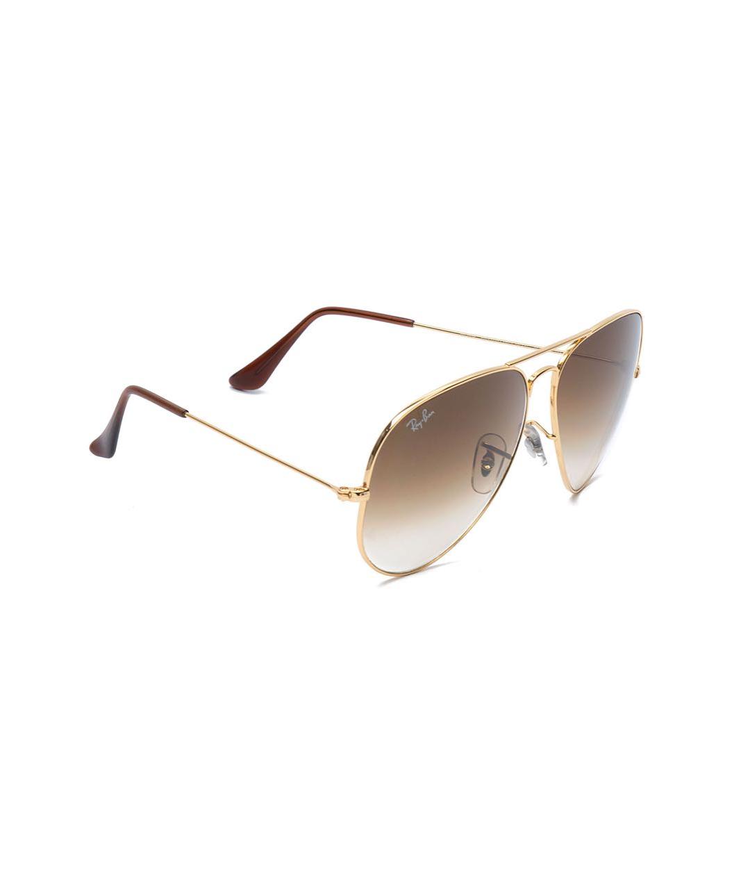RAY BAN Золотые металлические солнцезащитные очки, фото 2