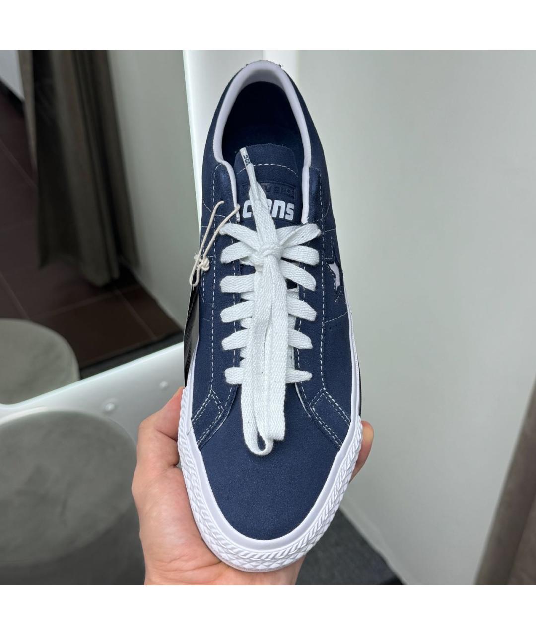 CONVERSE Синие текстильные низкие кроссовки / кеды, фото 3