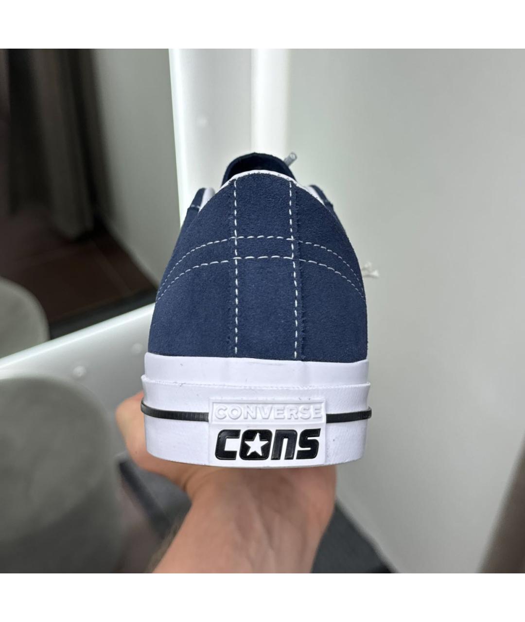 CONVERSE Синие текстильные низкие кроссовки / кеды, фото 4