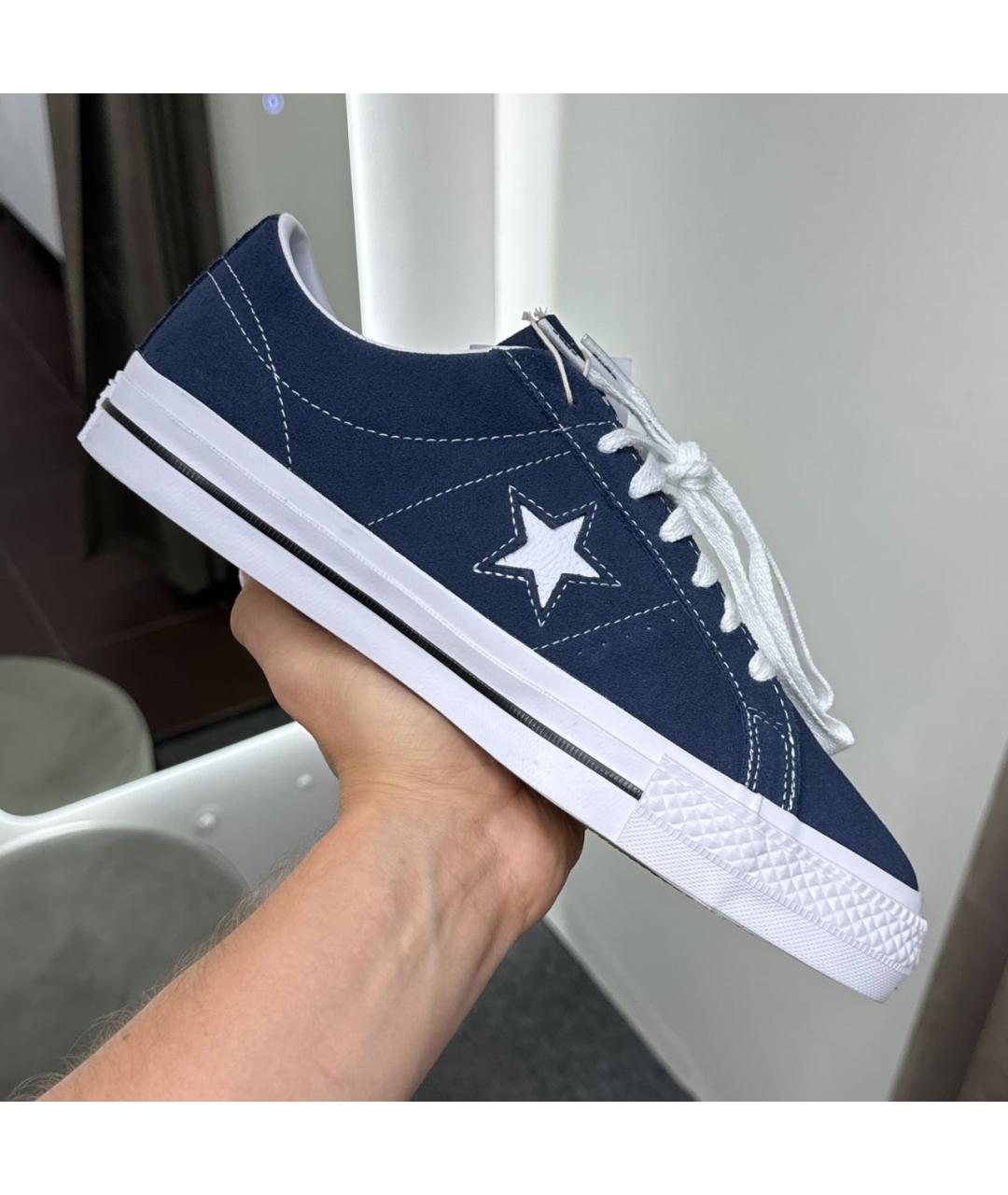 CONVERSE Синие текстильные низкие кроссовки / кеды, фото 5