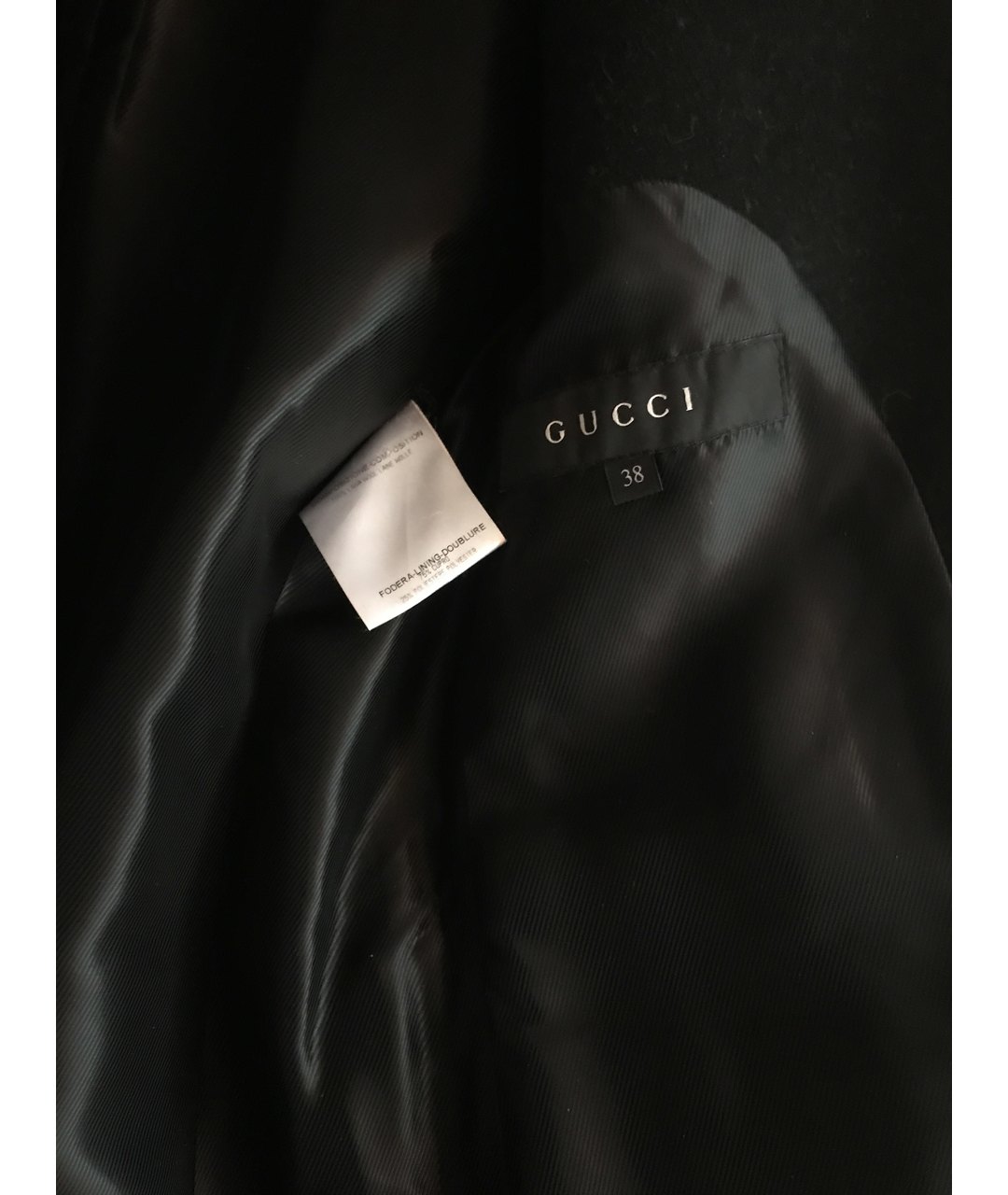 GUCCI Черное шерстяное пальто, фото 3