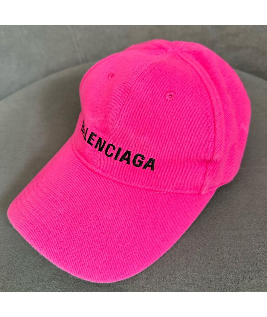 BALENCIAGA Фуксия хлопковая кепка, фото 2