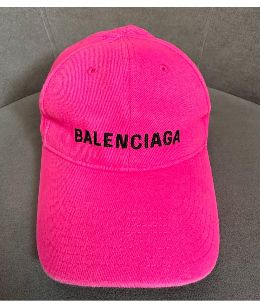 BALENCIAGA Фуксия хлопковая кепка, фото 6