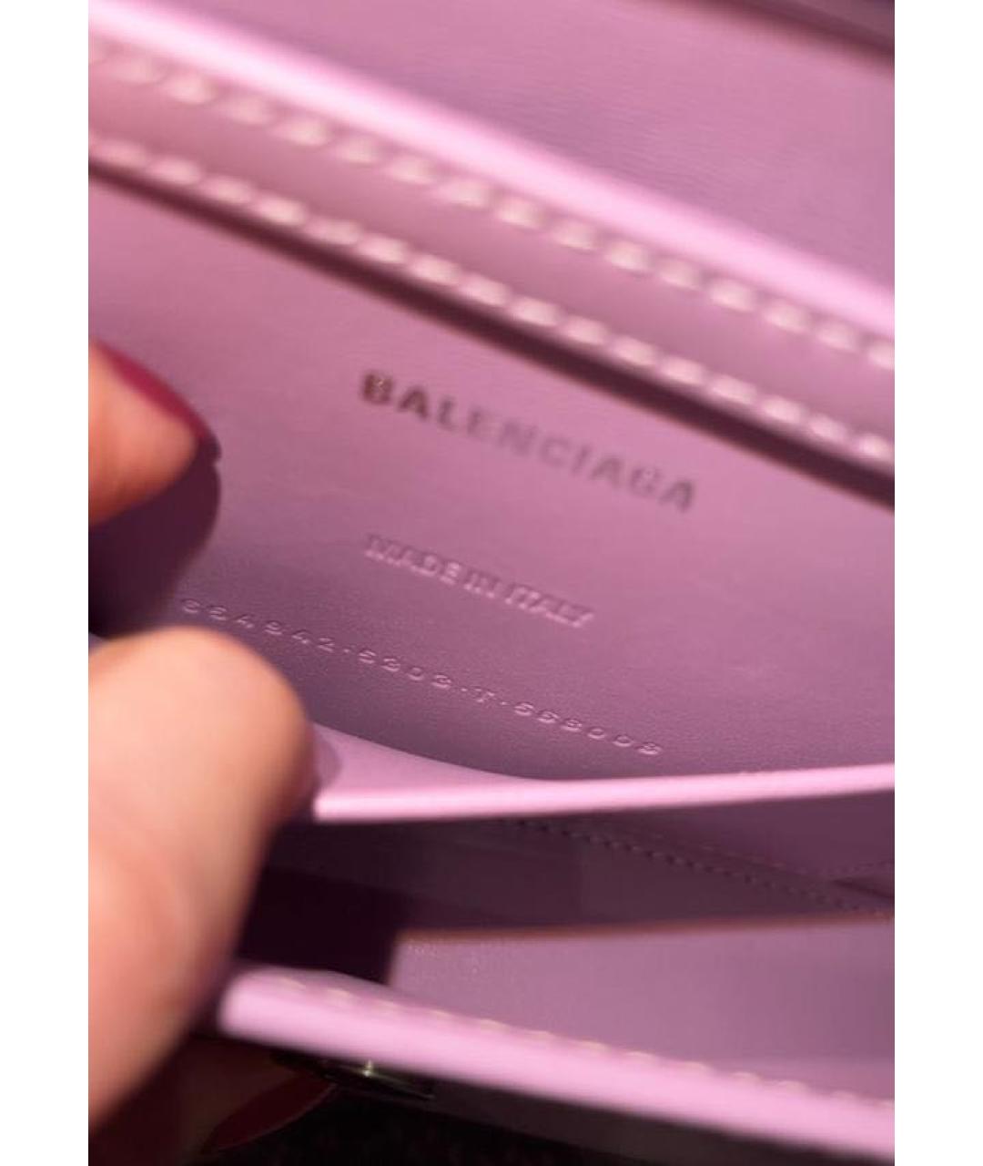 BALENCIAGA Фиолетовая кожаная сумка через плечо, фото 4