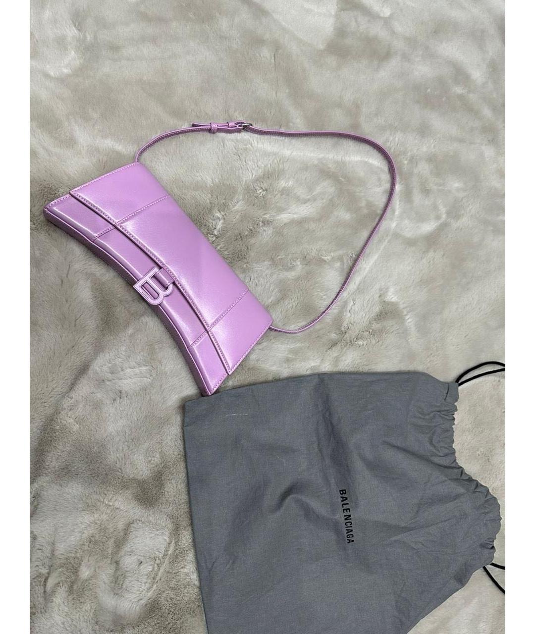 BALENCIAGA Фиолетовая кожаная сумка через плечо, фото 2
