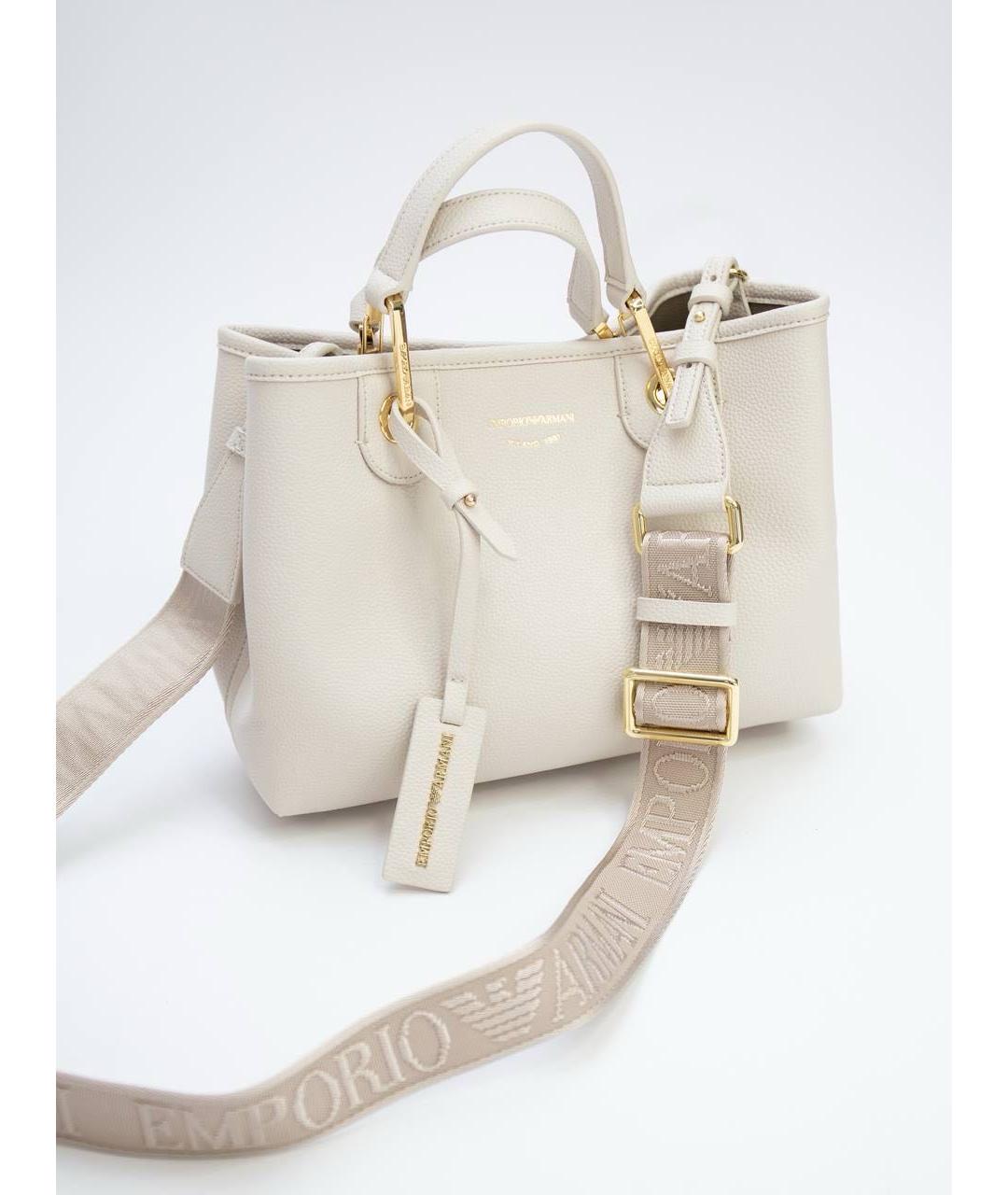 EMPORIO ARMANI Белая сумка тоут, фото 9