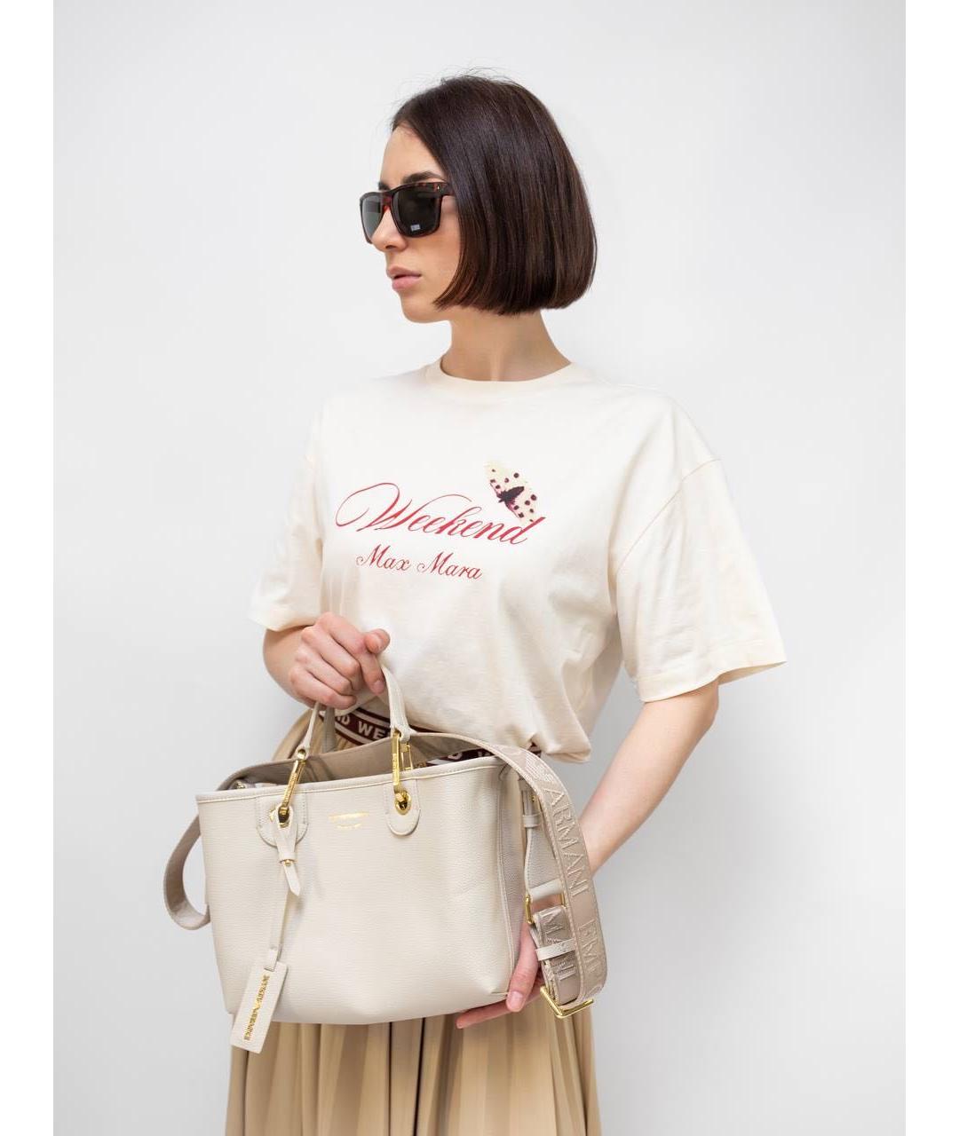EMPORIO ARMANI Белая сумка тоут, фото 8