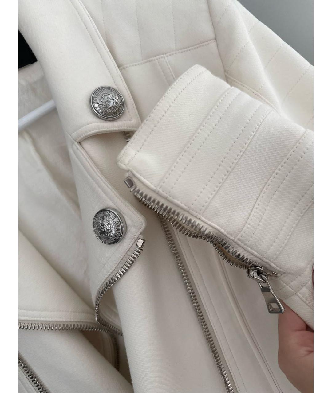 BALMAIN Белая полиамидовая куртка, фото 8