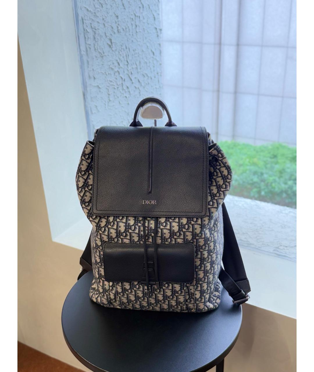 DIOR HOMME Черный жаккардовый рюкзак, фото 10