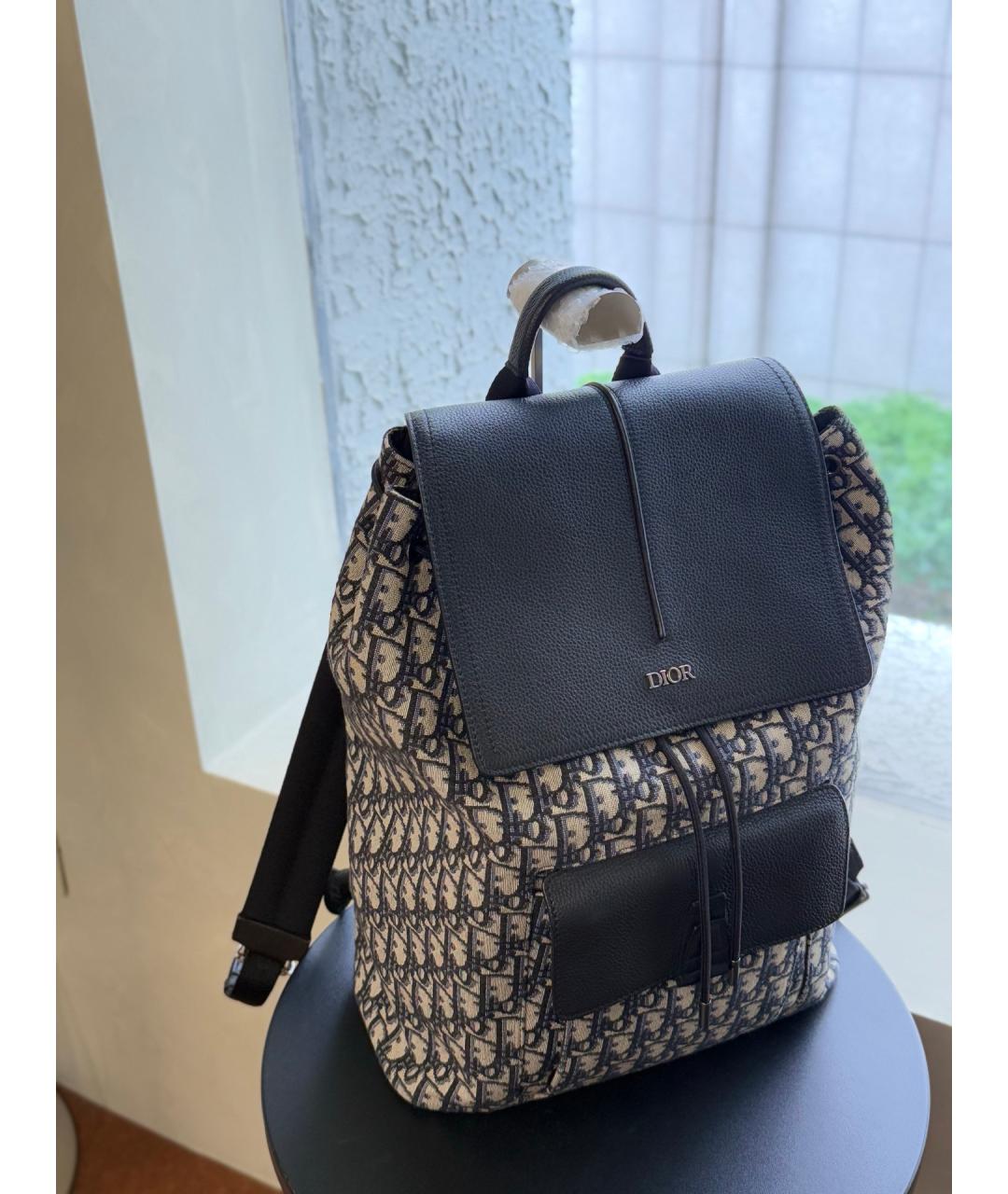 DIOR HOMME Черный жаккардовый рюкзак, фото 4