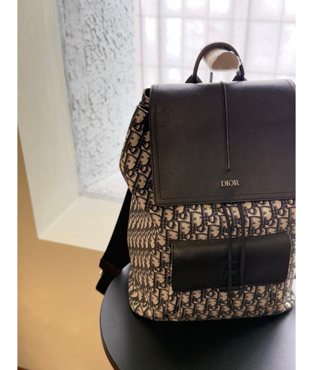 DIOR HOMME Черный жаккардовый рюкзак, фото 2
