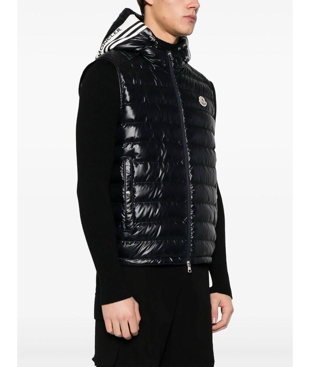 MONCLER Черный жилет, фото 3