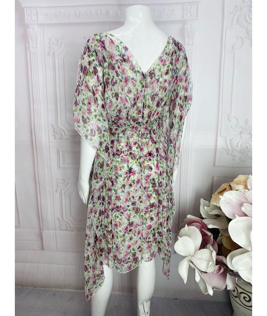 DOLCE&GABBANA Мульти шелковое повседневное платье, фото 2