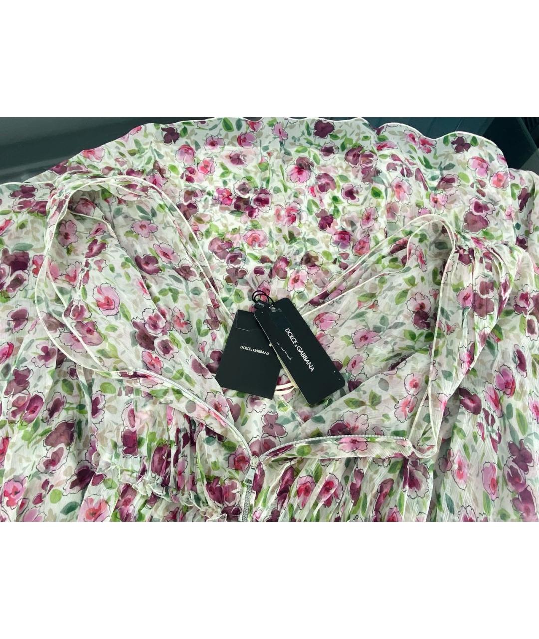 DOLCE&GABBANA Мульти шелковое повседневное платье, фото 3