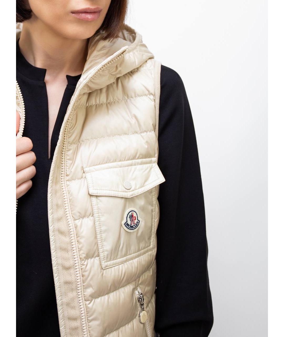 MONCLER Бежевый жилет, фото 6