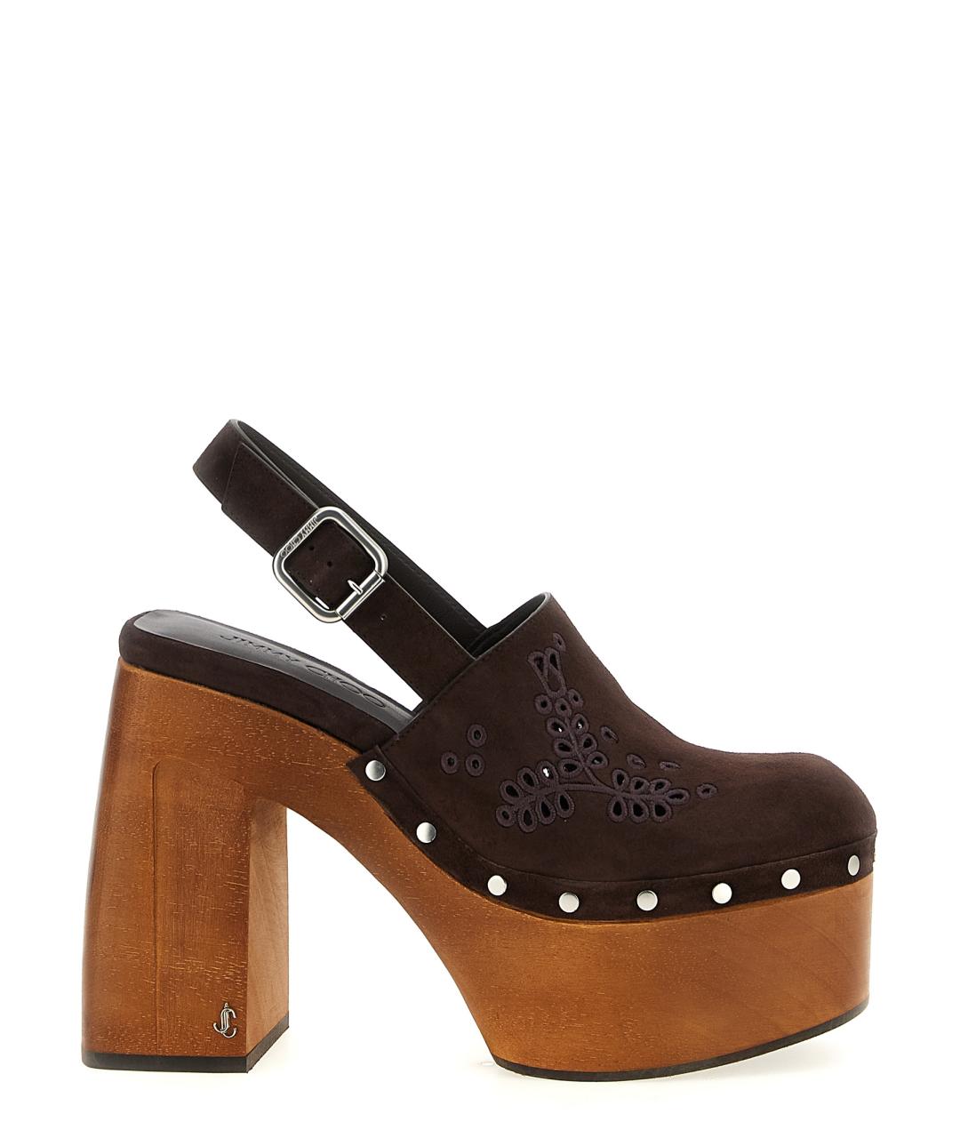 JIMMY CHOO Коричневые замшевые туфли, фото 1