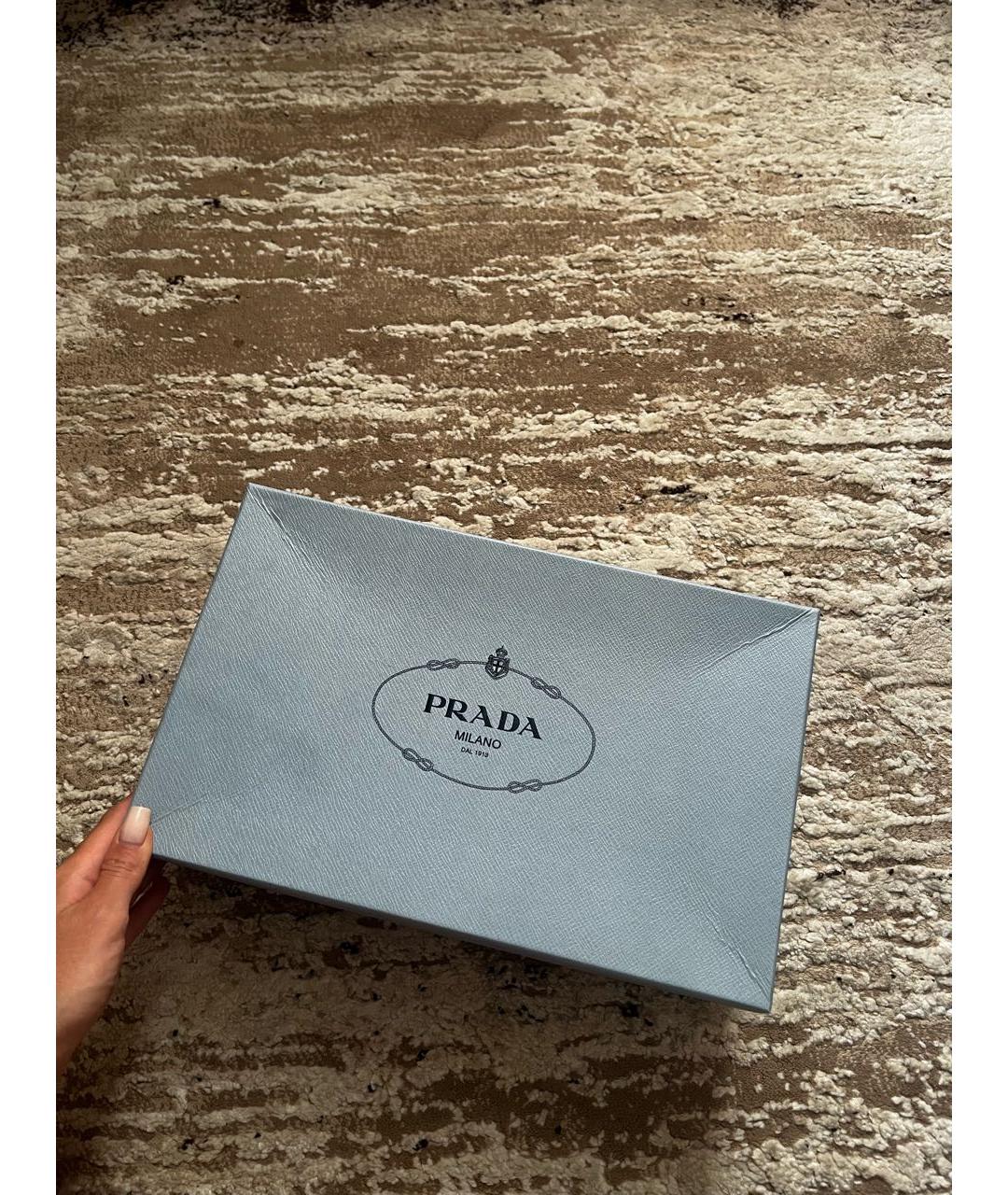 PRADA Черные кожаные туфли, фото 7