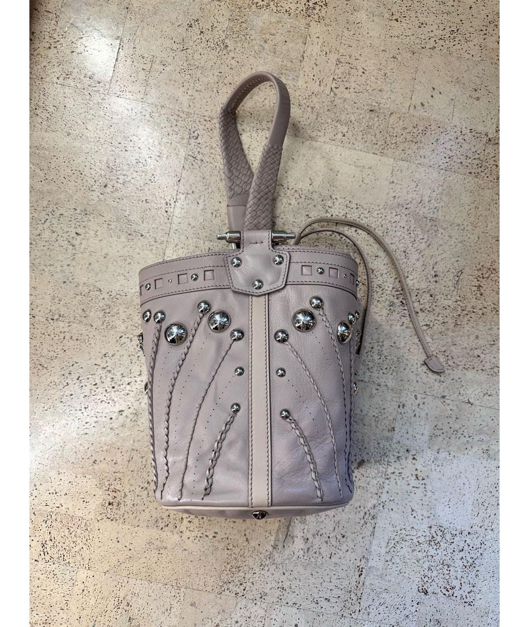 VERSACE Бежевая кожаная сумка через плечо, фото 2