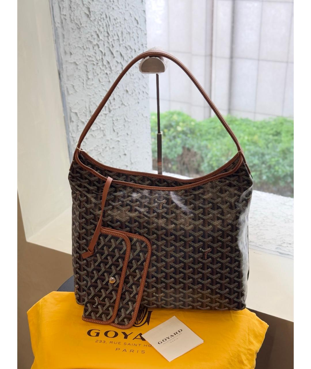 GOYARD Коричневая сумка через плечо из искусственной кожи, фото 9