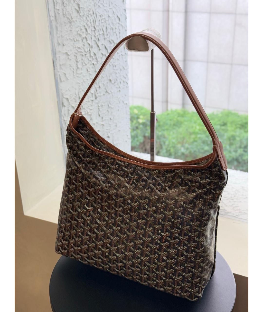 GOYARD Коричневая сумка через плечо из искусственной кожи, фото 3