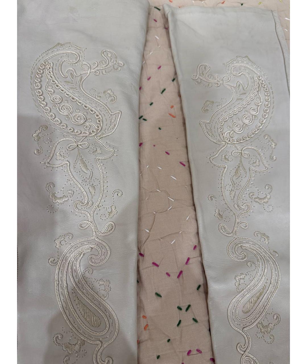 ETRO Бежевые кожаные перчатки, фото 2
