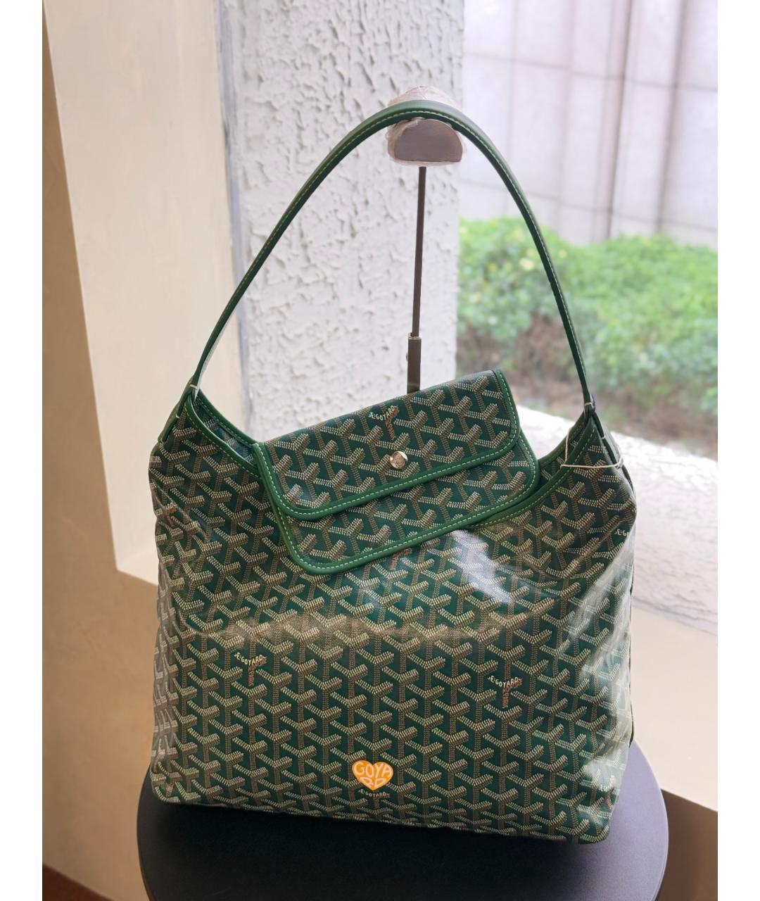 GOYARD Зеленая сумка через плечо из искусственной кожи, фото 2