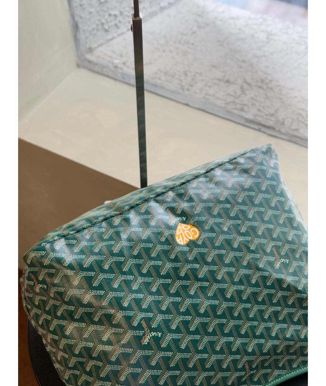 GOYARD Зеленая сумка через плечо из искусственной кожи, фото 8