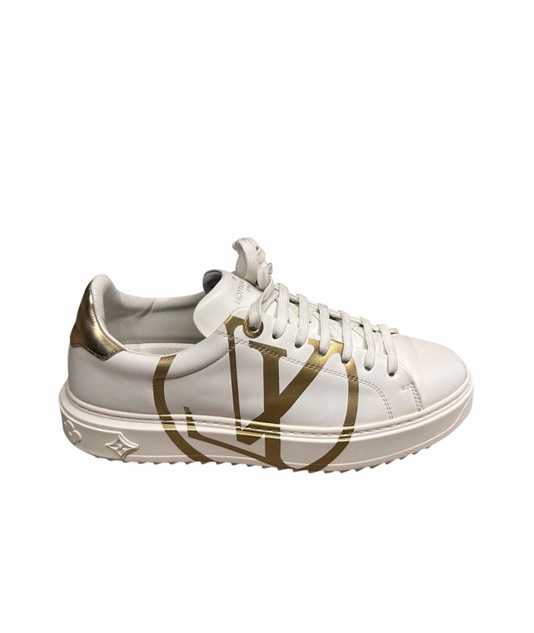 LOUIS VUITTON Белые кожаные кроссовки, фото 1