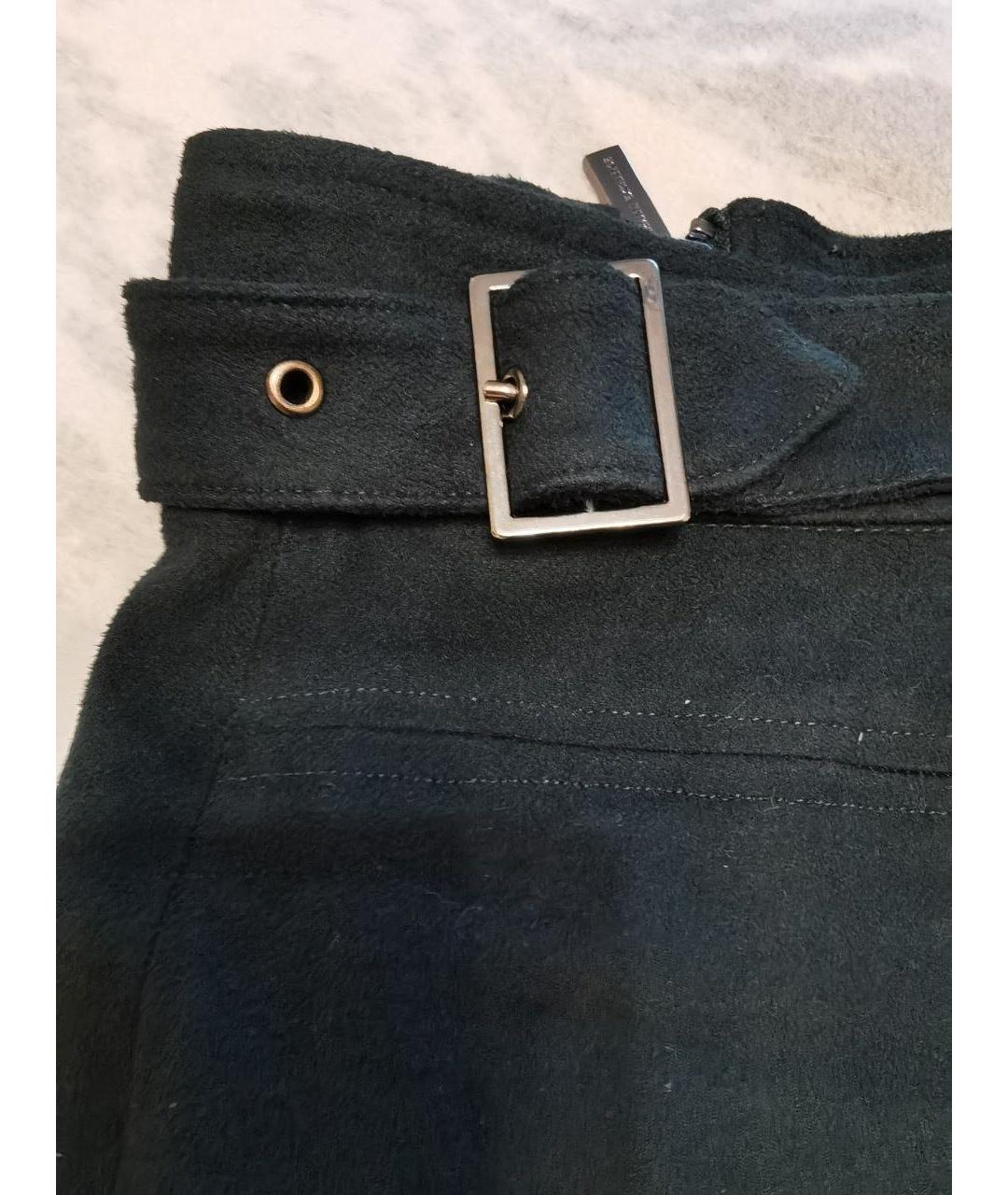 ARMANI EXCHANGE Зеленая полиэстеровая юбка мини, фото 3
