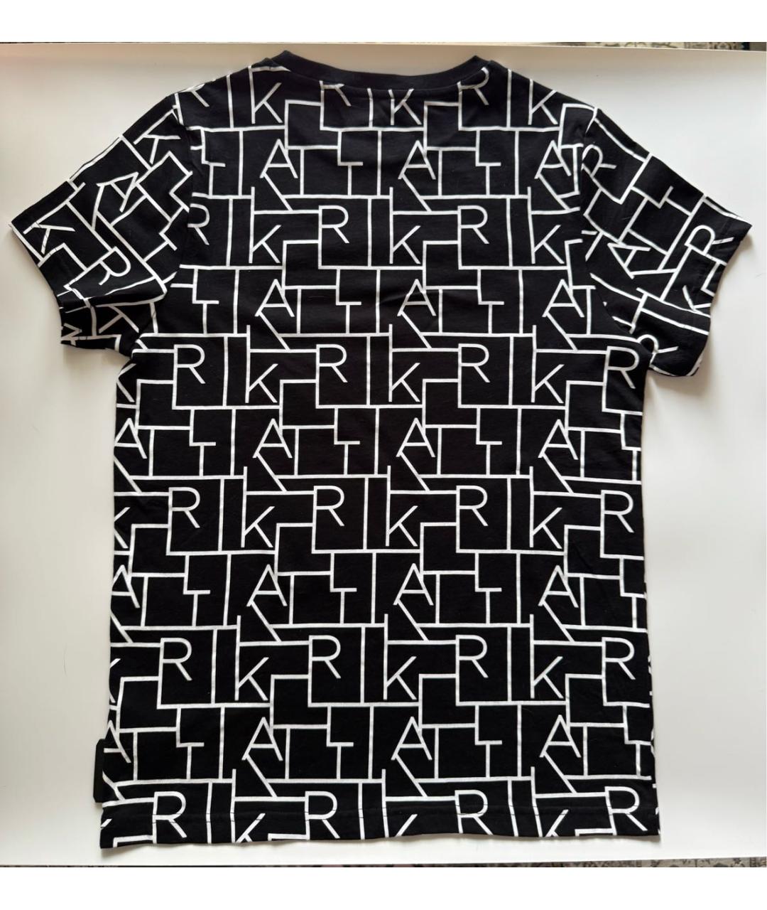 KARL LAGERFELD KIDS Черная хлопковая детская футболка, фото 2