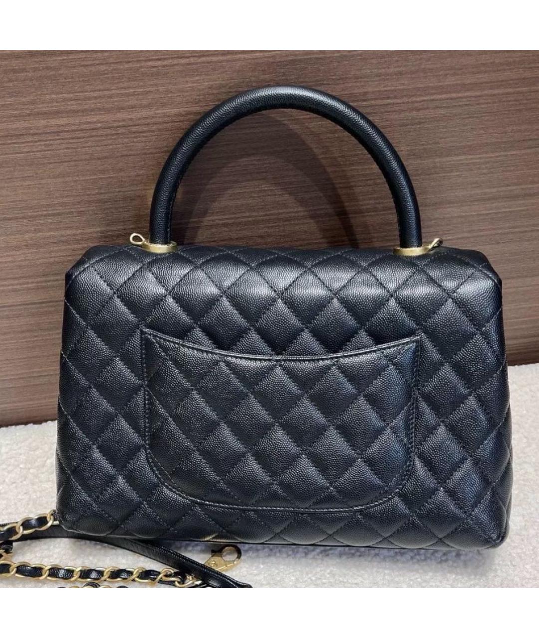 CHANEL Черная кожаная сумка тоут, фото 2