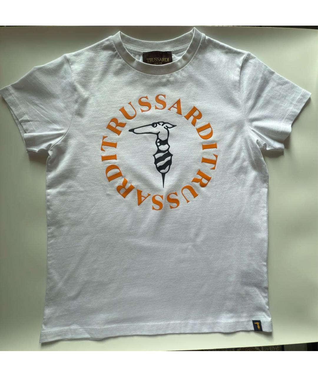 TRUSSARDI Белая хлопковая детская футболка, фото 9