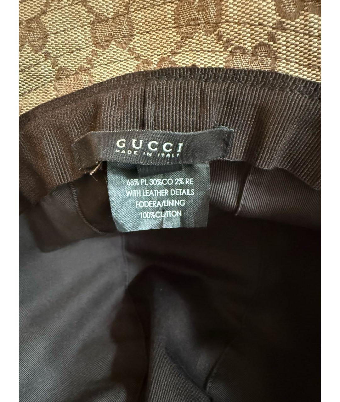 GUCCI Бежевая хлопковая шляпа, фото 3