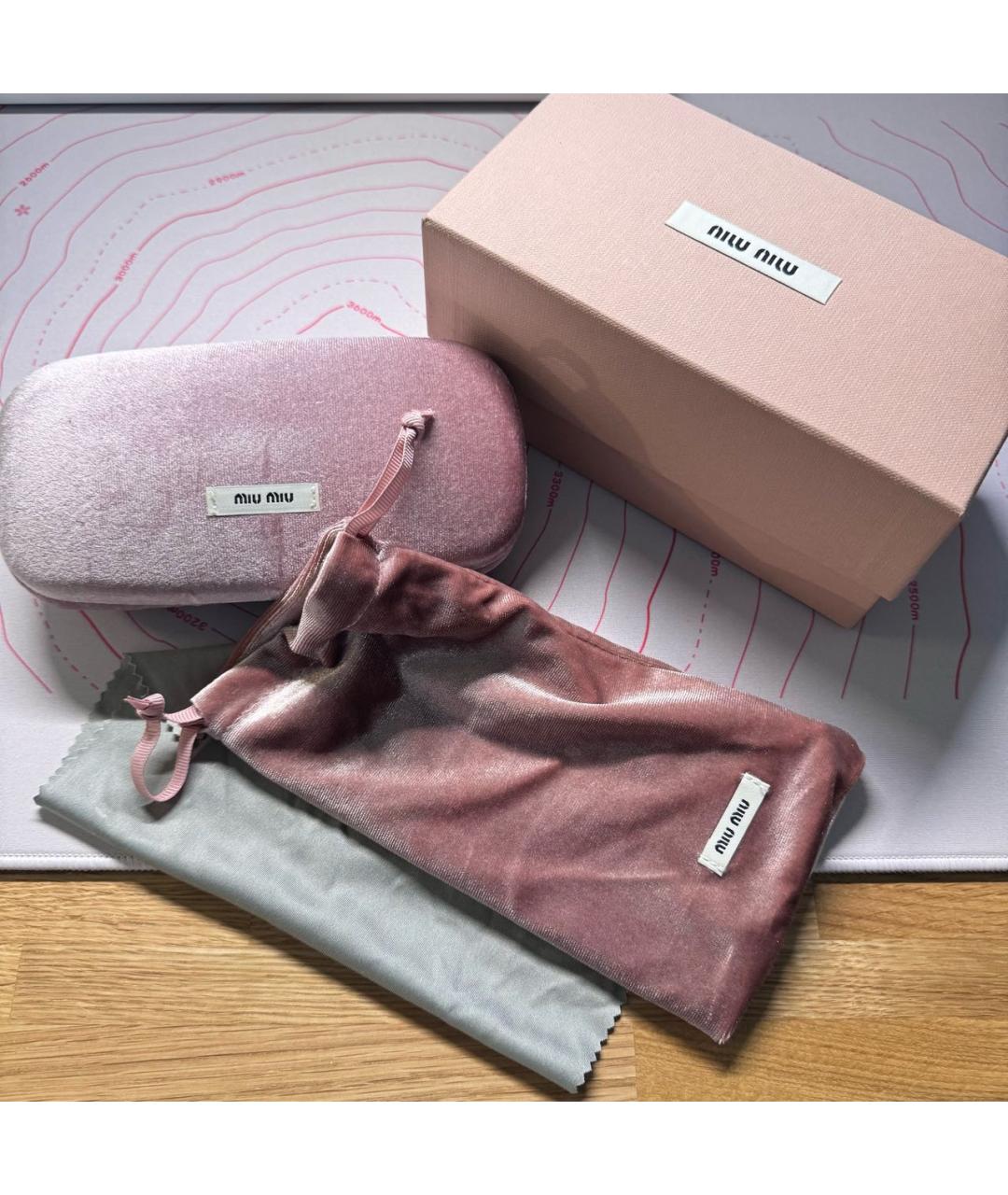 MIU MIU Белые пластиковые солнцезащитные очки, фото 4