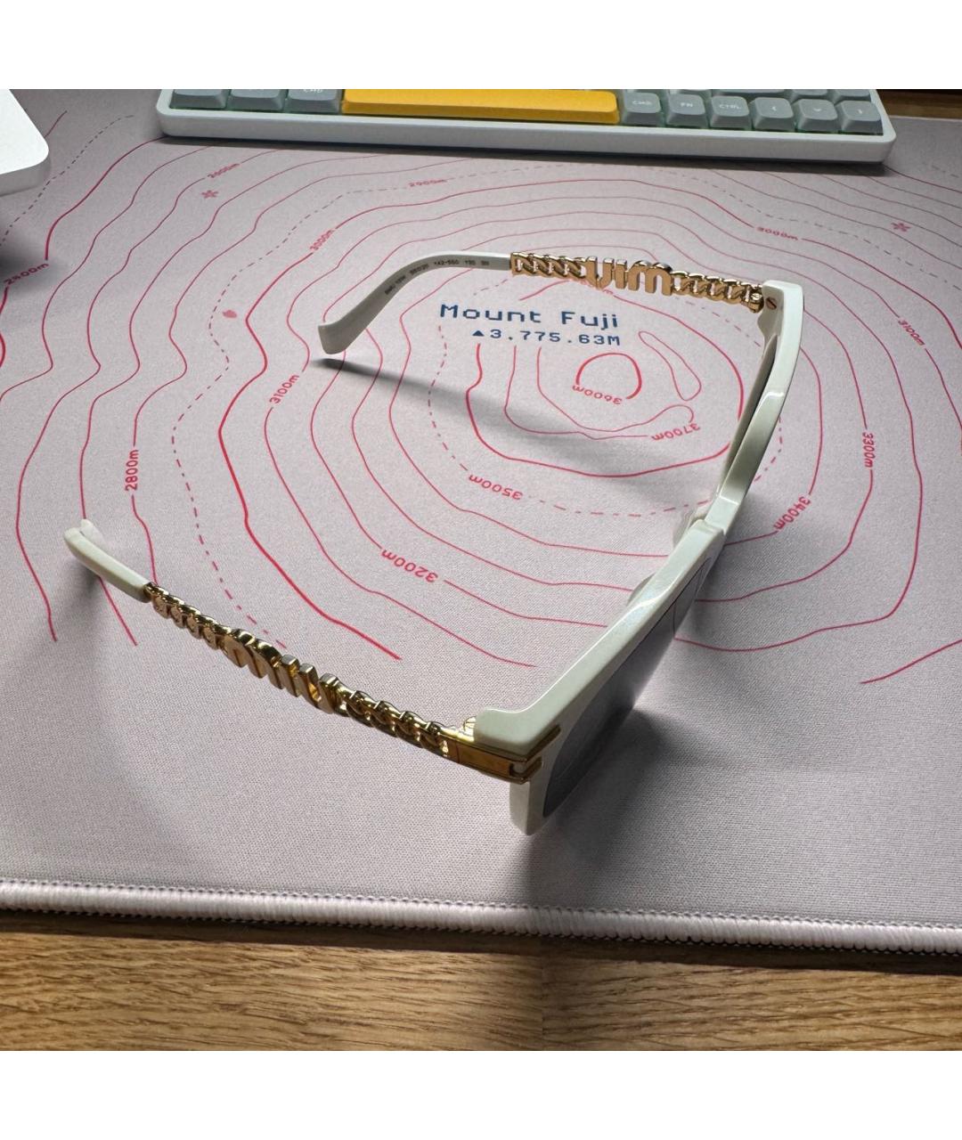 MIU MIU Белые пластиковые солнцезащитные очки, фото 2