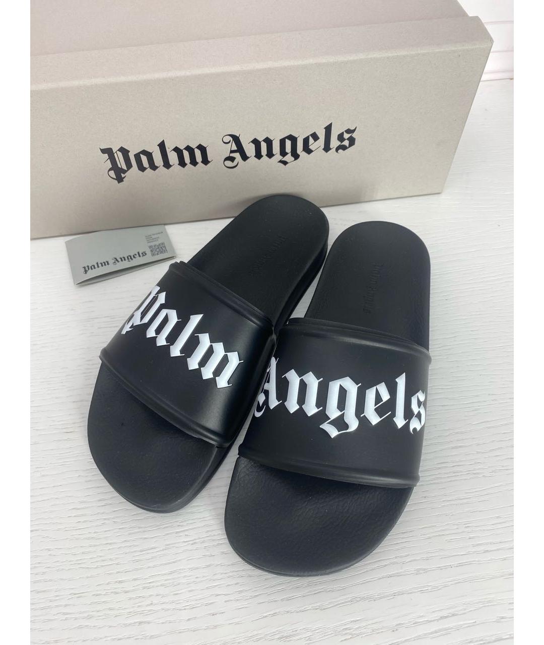 PALM ANGELS Черные шлепанцы, фото 6