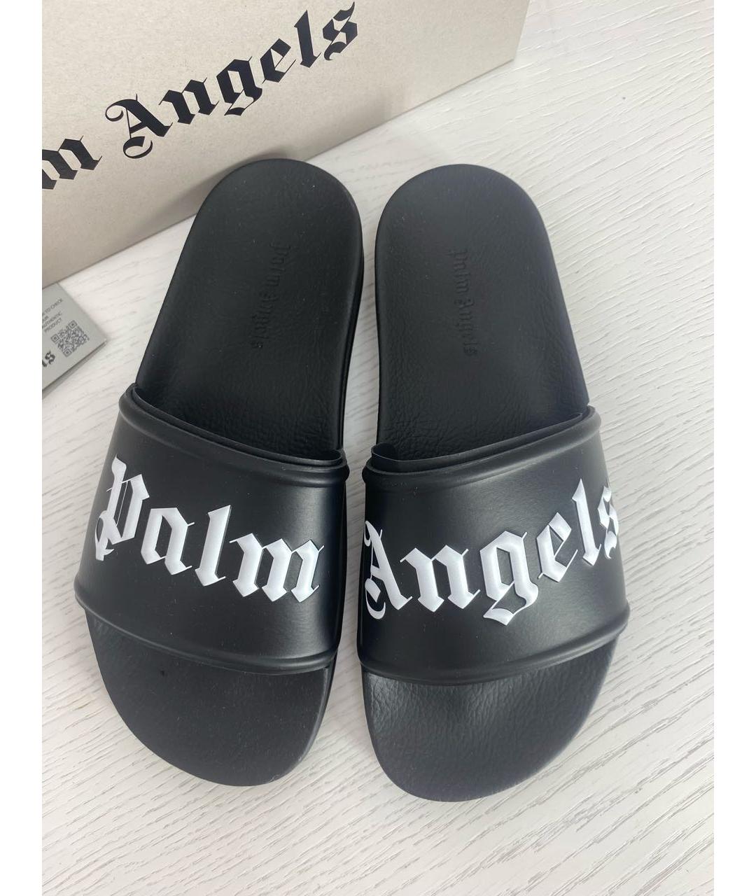 PALM ANGELS Черные шлепанцы, фото 3