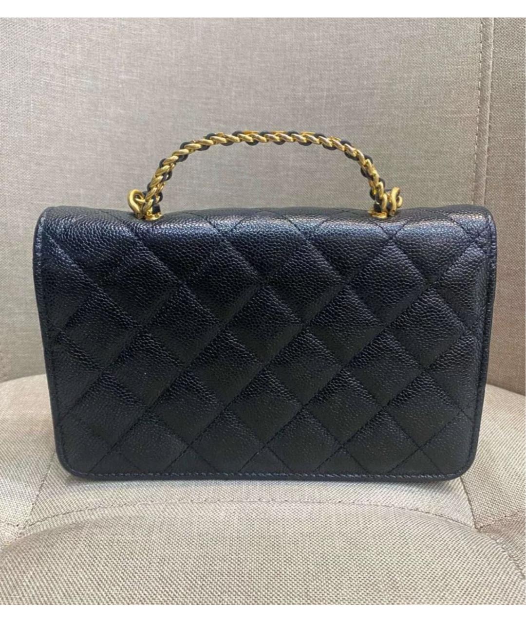 CHANEL Черная кожаная сумка через плечо, фото 3