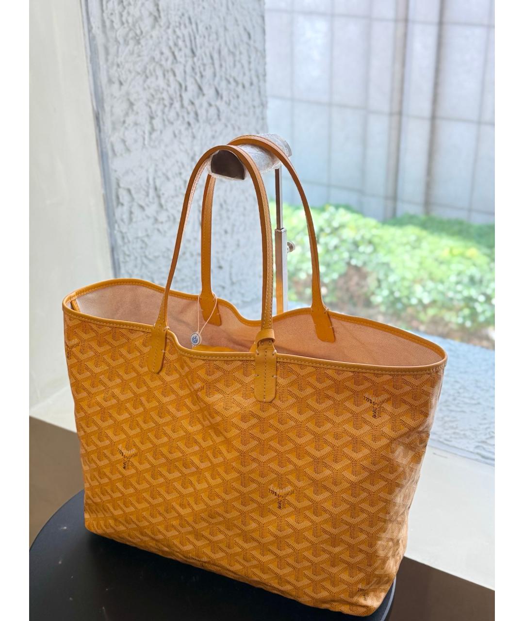 GOYARD Желтая сумка через плечо из искусственной кожи, фото 3