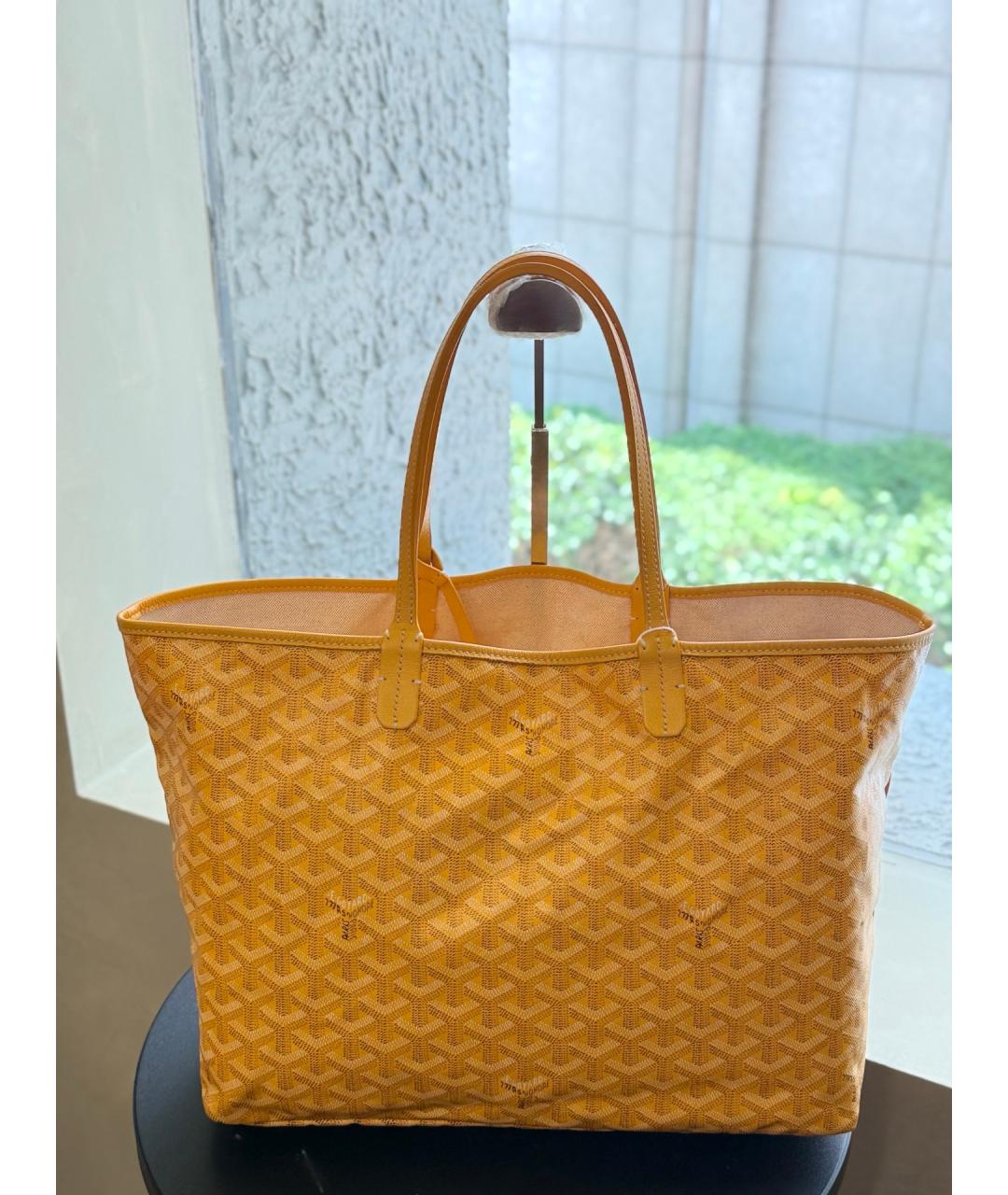 GOYARD Желтая сумка через плечо из искусственной кожи, фото 5