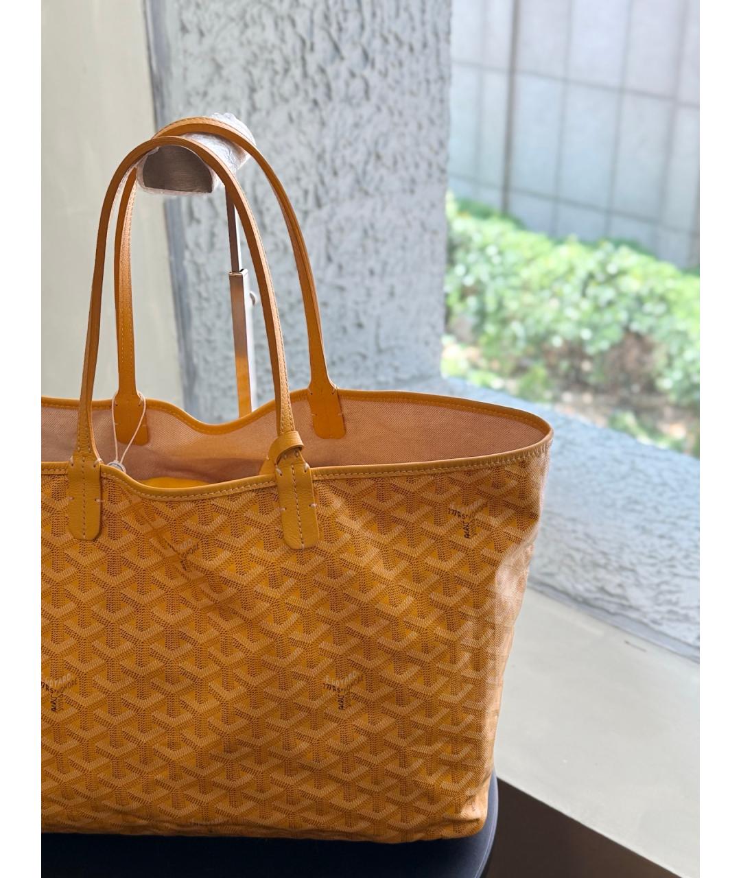 GOYARD Желтая сумка через плечо из искусственной кожи, фото 2
