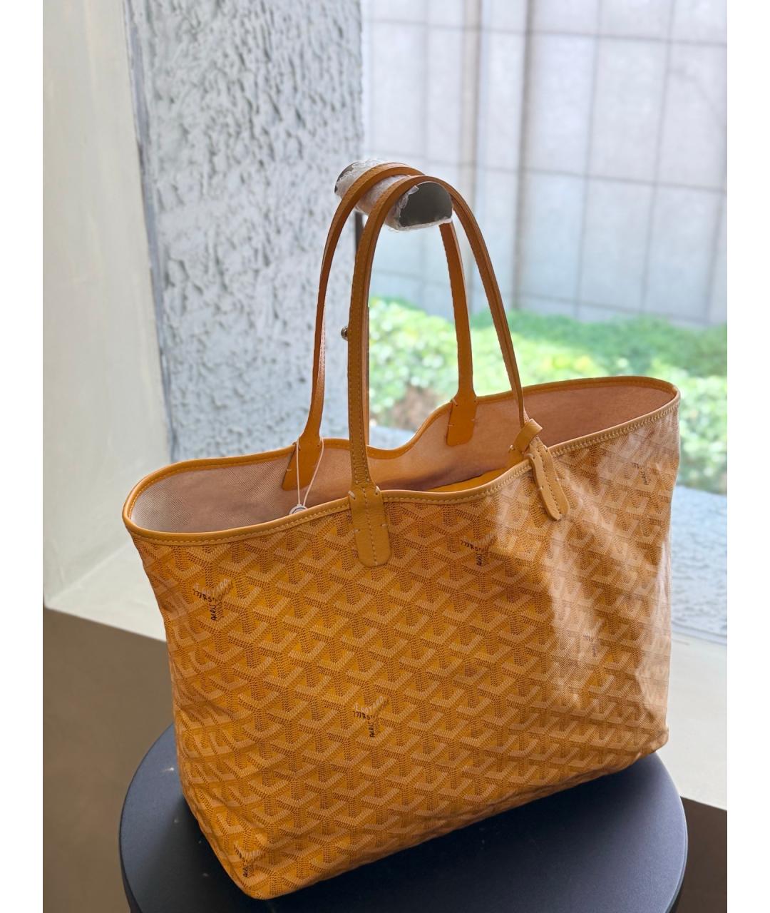 GOYARD Желтая сумка через плечо из искусственной кожи, фото 4