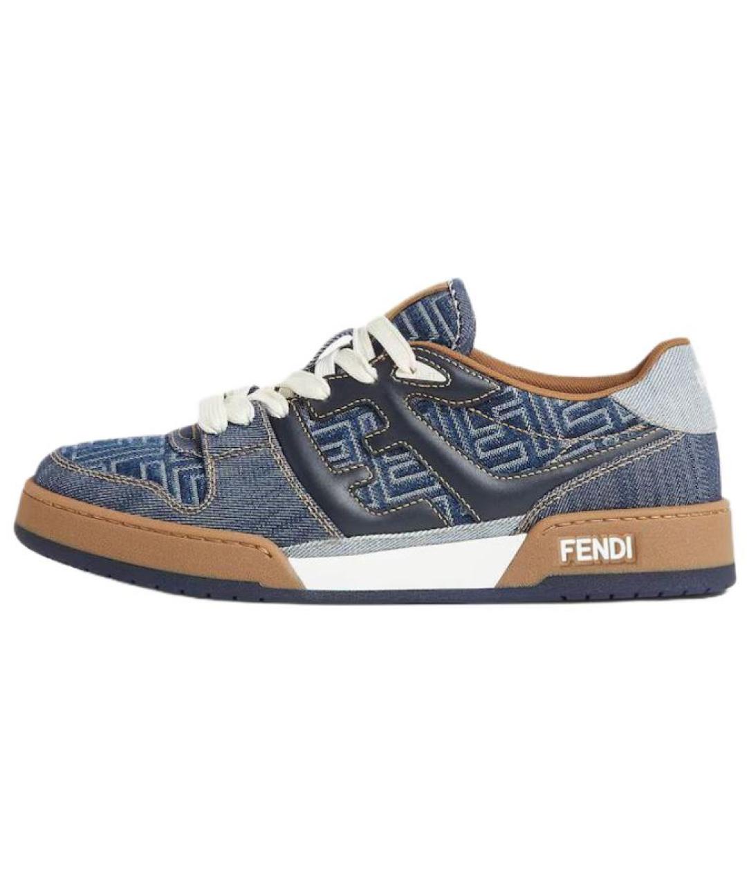 FENDI Темно-синие низкие кроссовки / кеды, фото 2