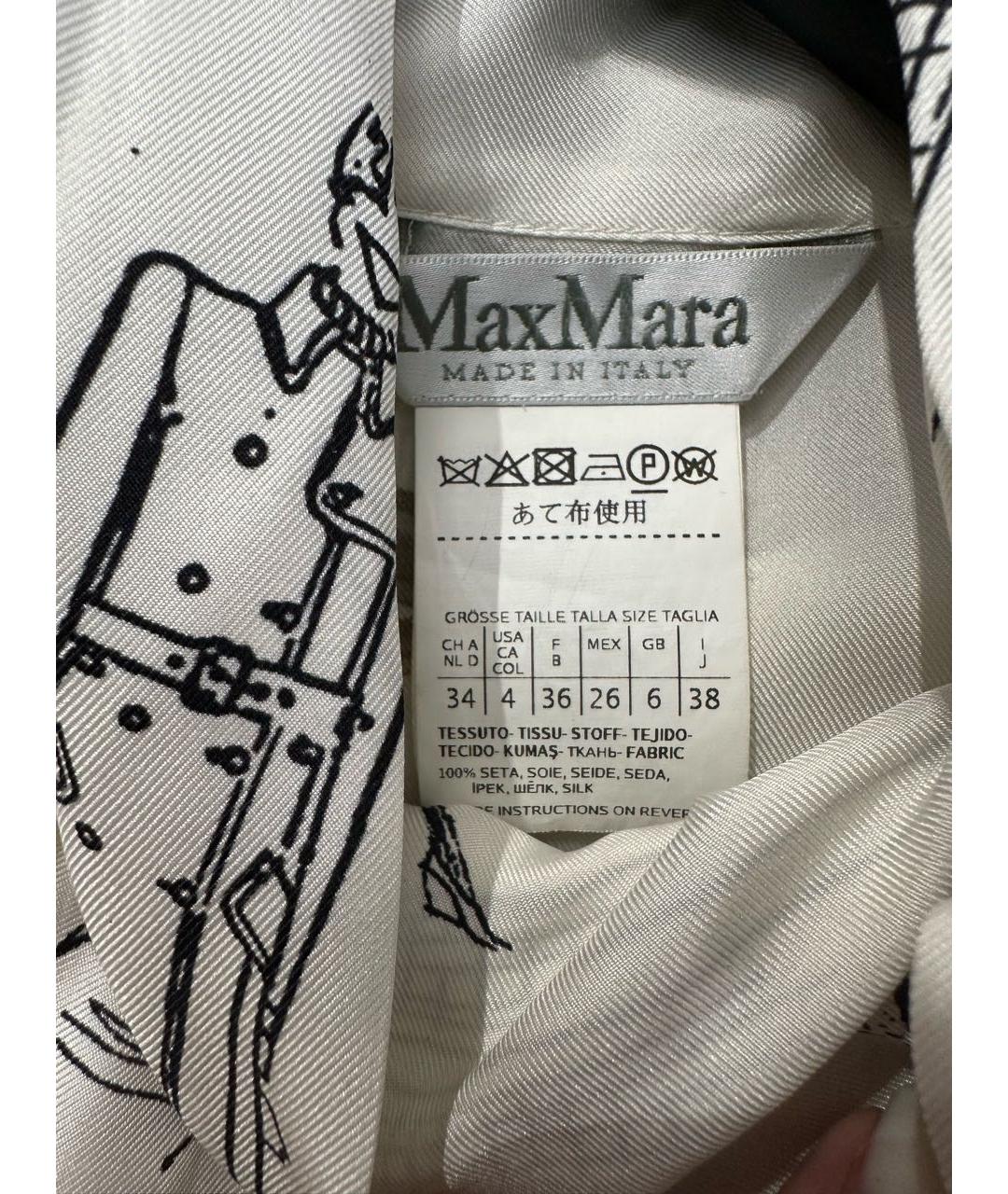 'S MAX MARA Белая шелковая блузы, фото 3