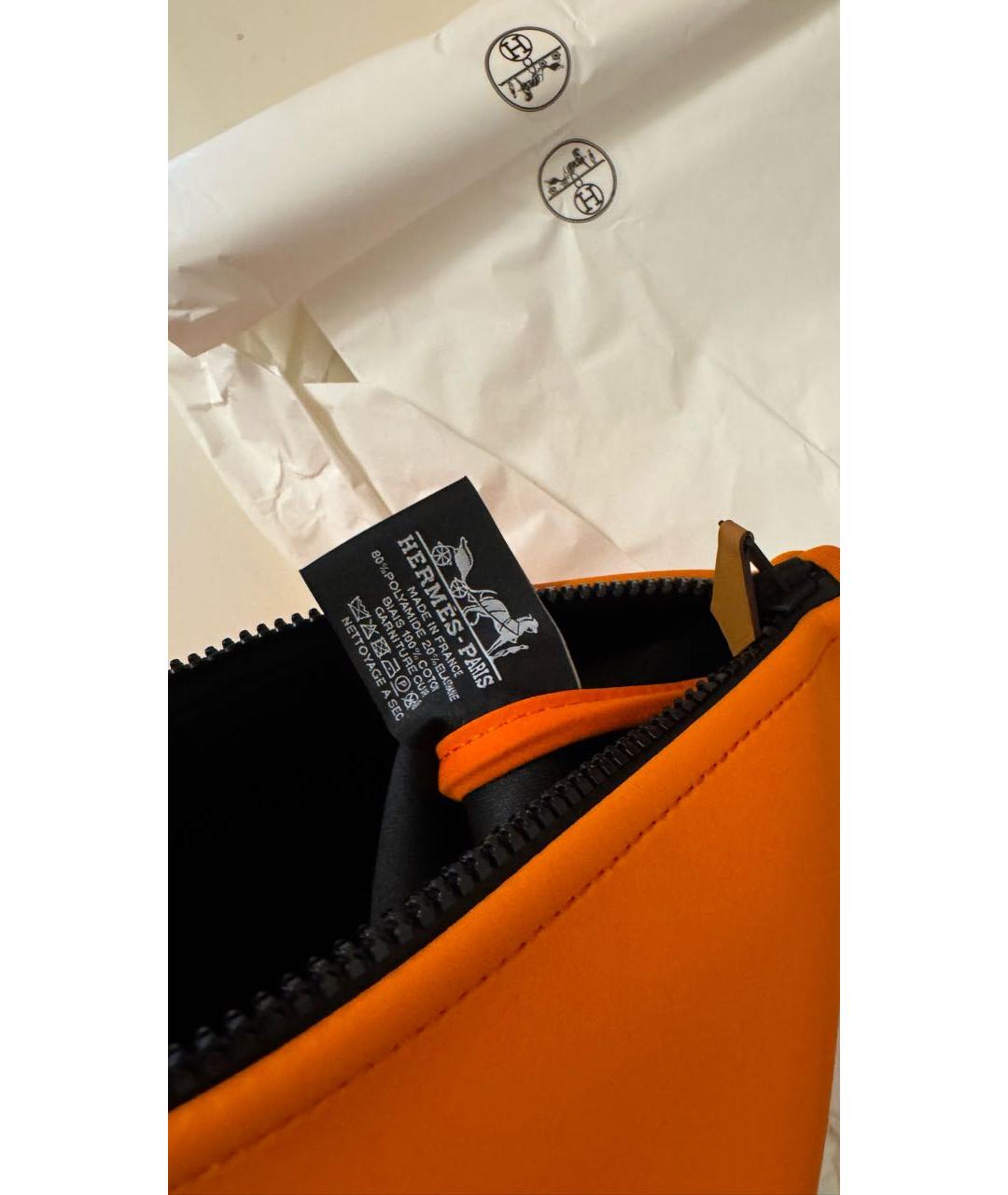 HERMES BEAUTY Оранжевая косметичка, фото 4