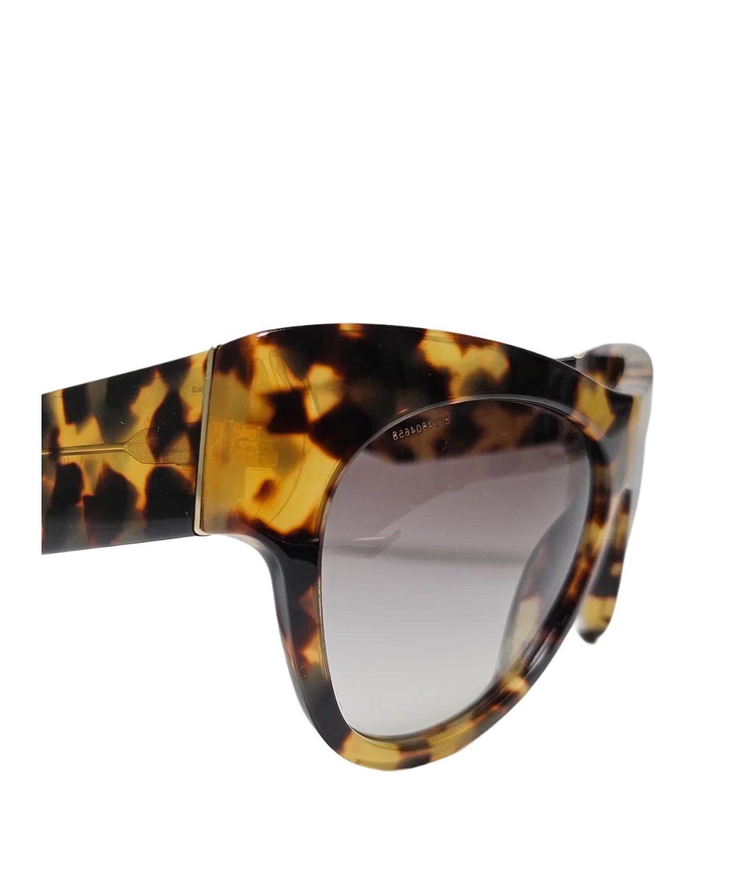 PRADA Коричневые пластиковые солнцезащитные очки, фото 3