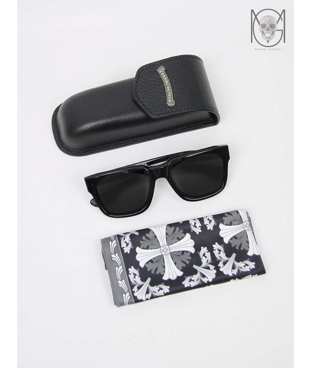 CHROME HEARTS Черные пластиковые солнцезащитные очки, фото 8